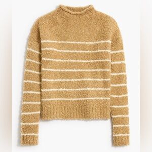 J.Crew Factory Bouclé striped Rollneck™ sweater